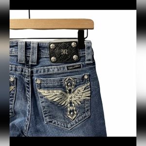 Miss Me bootcut winged pocket jeans